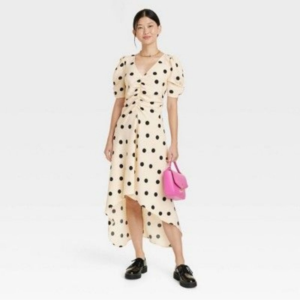 A NEW DAY Polka Dot Cream Dress